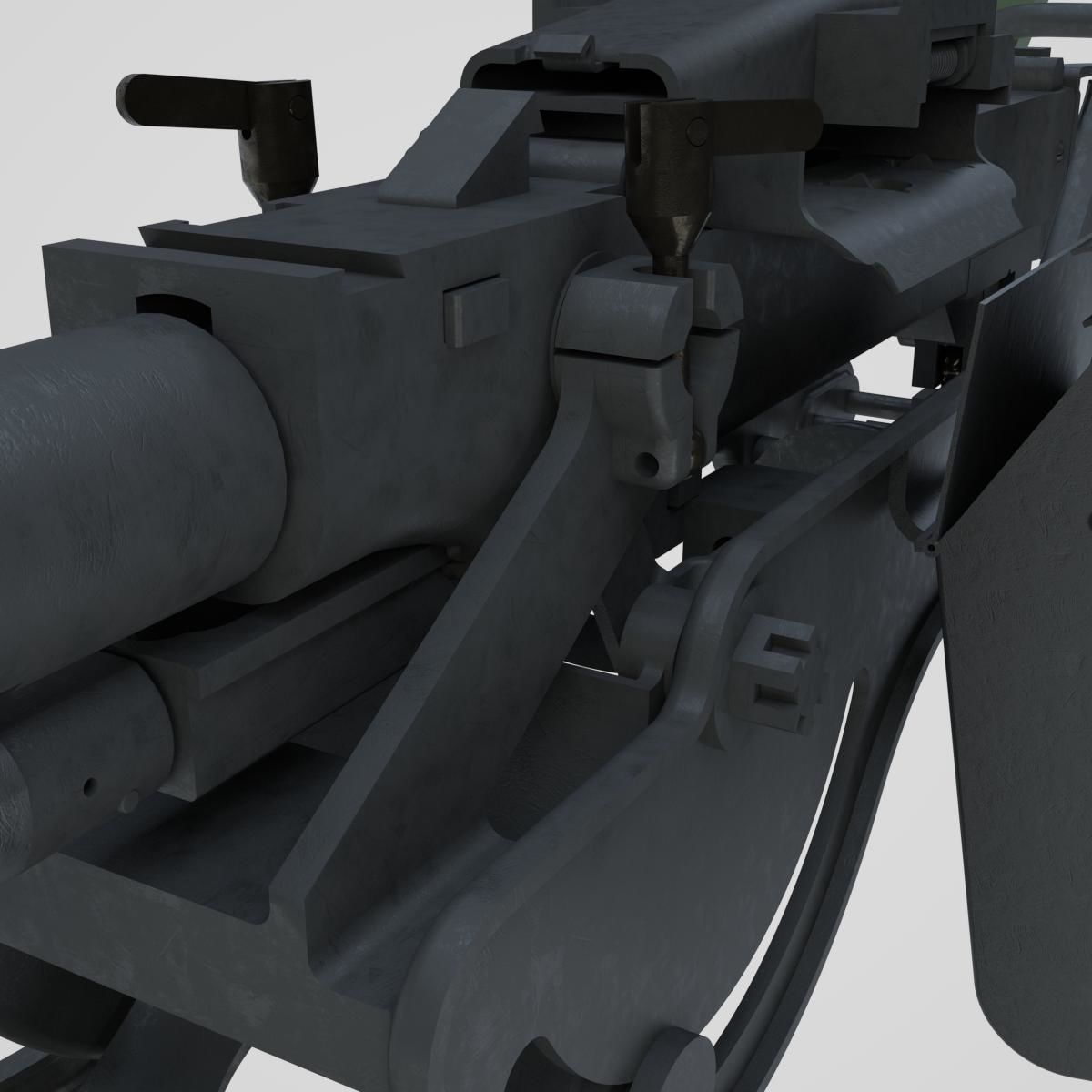 DSHK Machine Gun  with inner part 3D model_17
