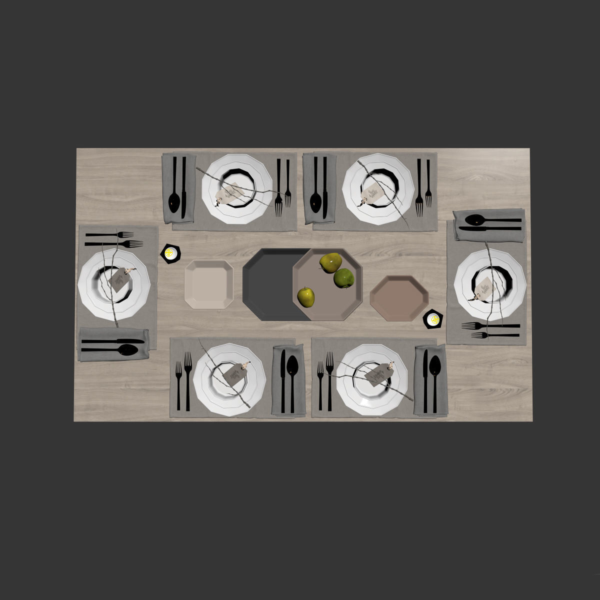 Table setting 5 3D model_2