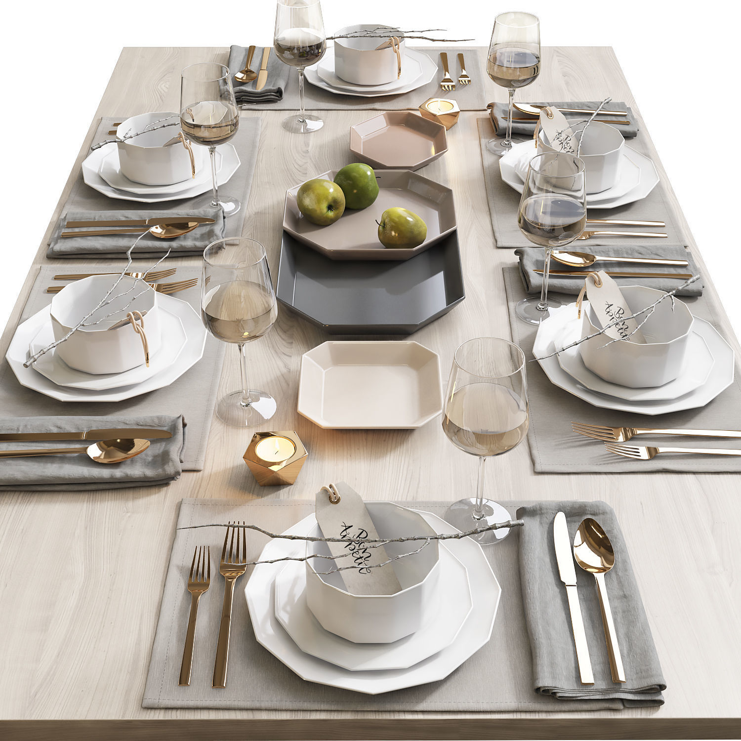 Table setting 5 3D model_1