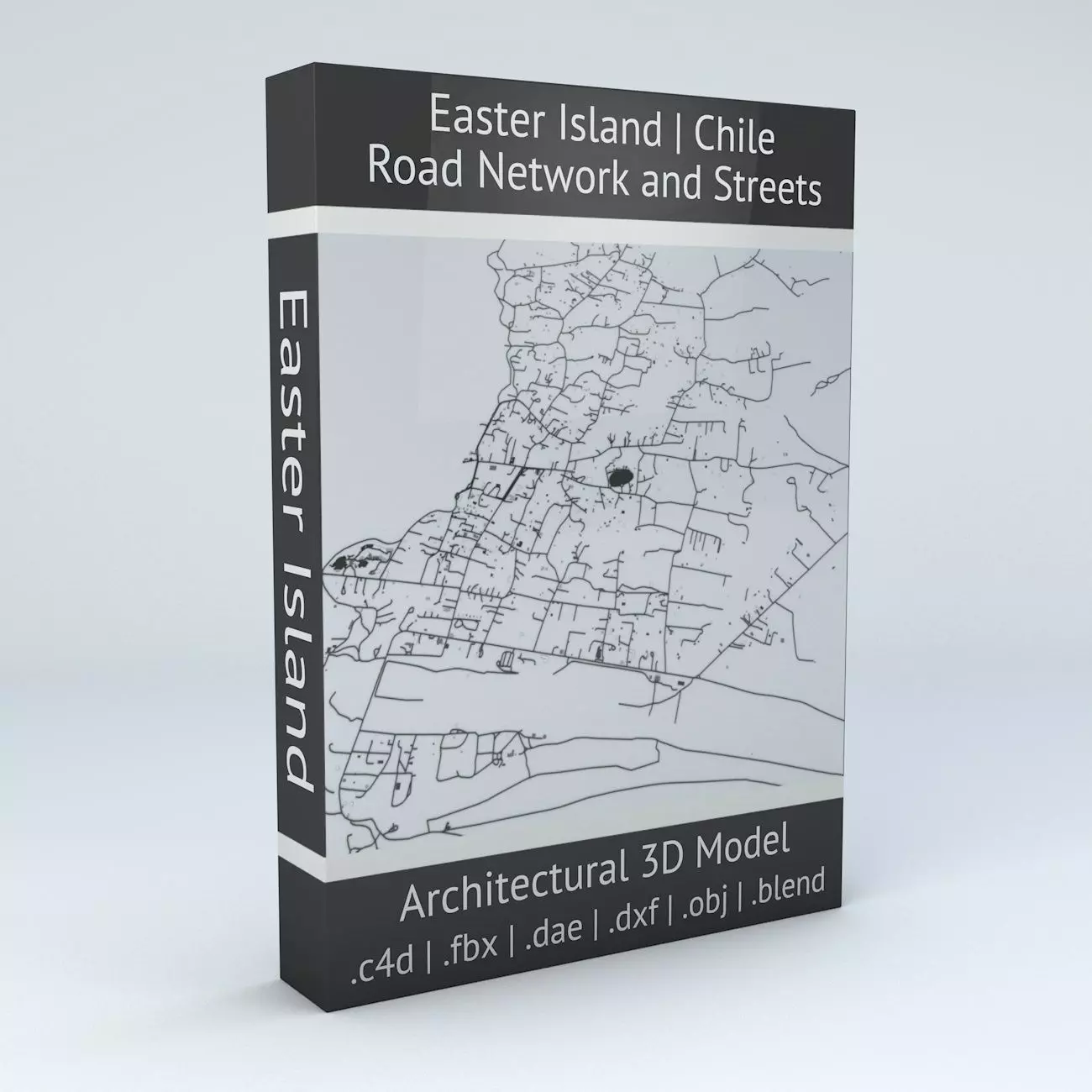Easter Island Road Network and Buildings 3D model_0