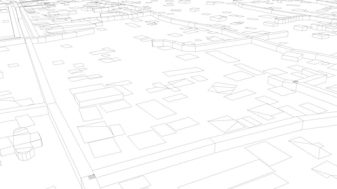 Easter Island Road Network and Buildings 3D model_13