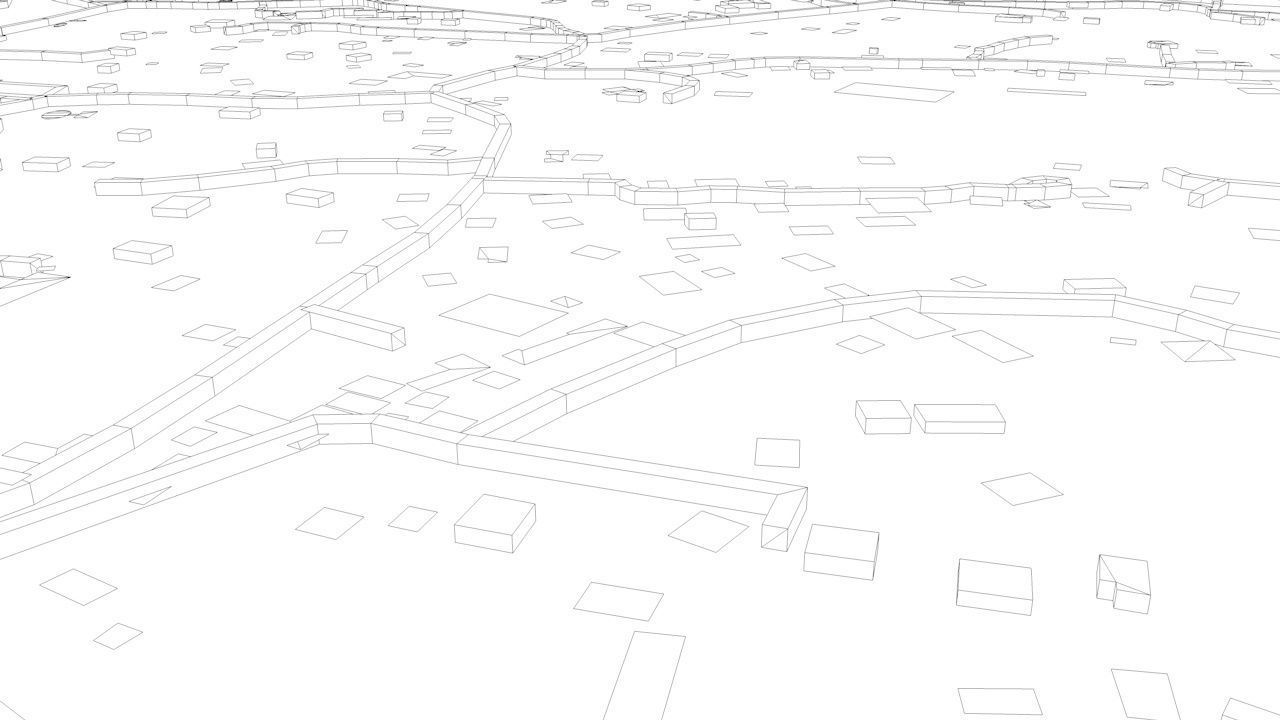 Easter Island Road Network and Buildings 3D model_14