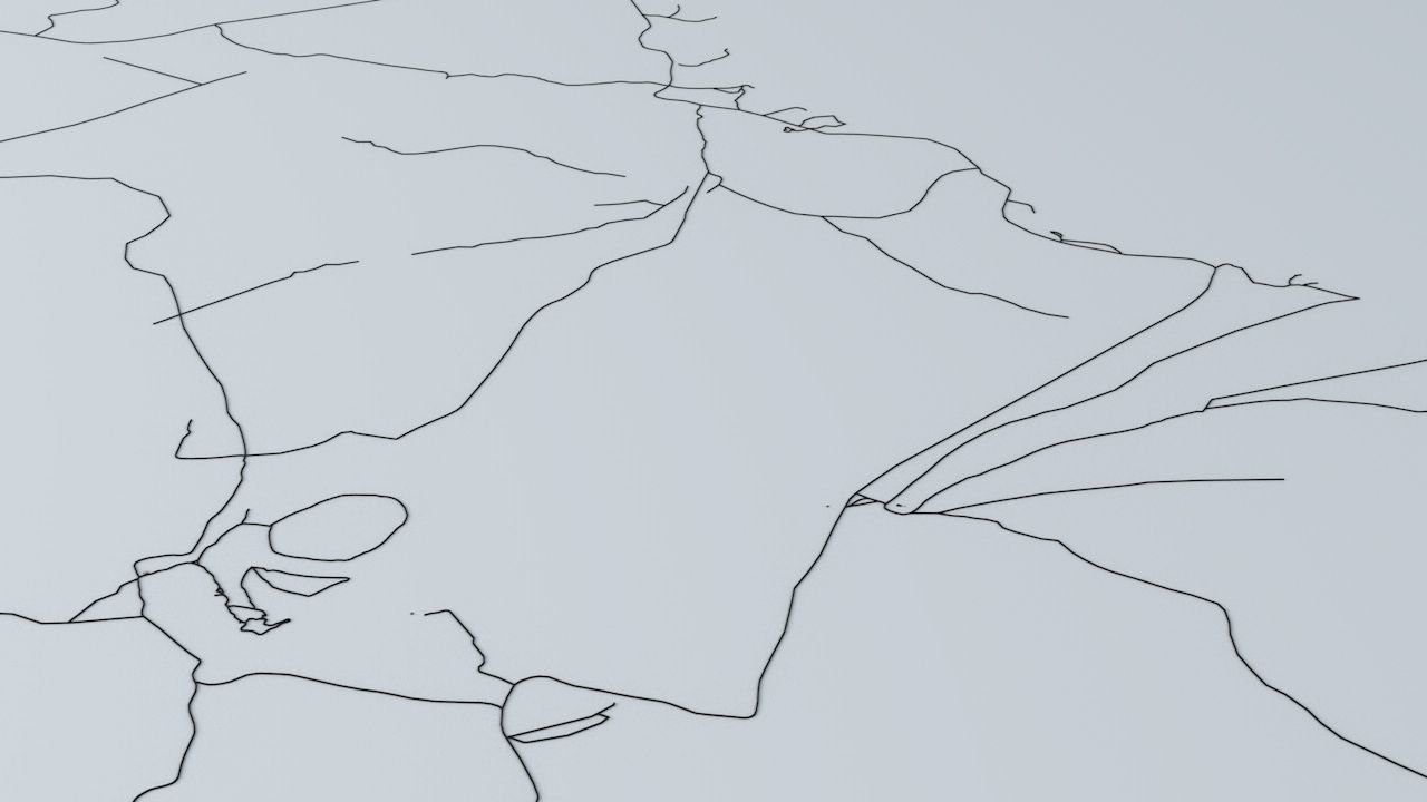 Easter Island Road Network and Buildings 3D model_4