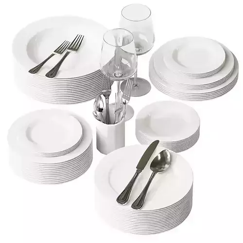 Plates Set 2 plate with fork and knife