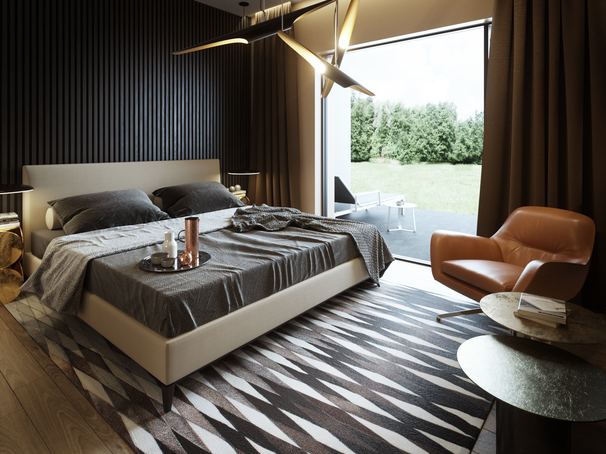 Bedroom Interior Scene for Cinema 4D and Octane Render 3D model_15