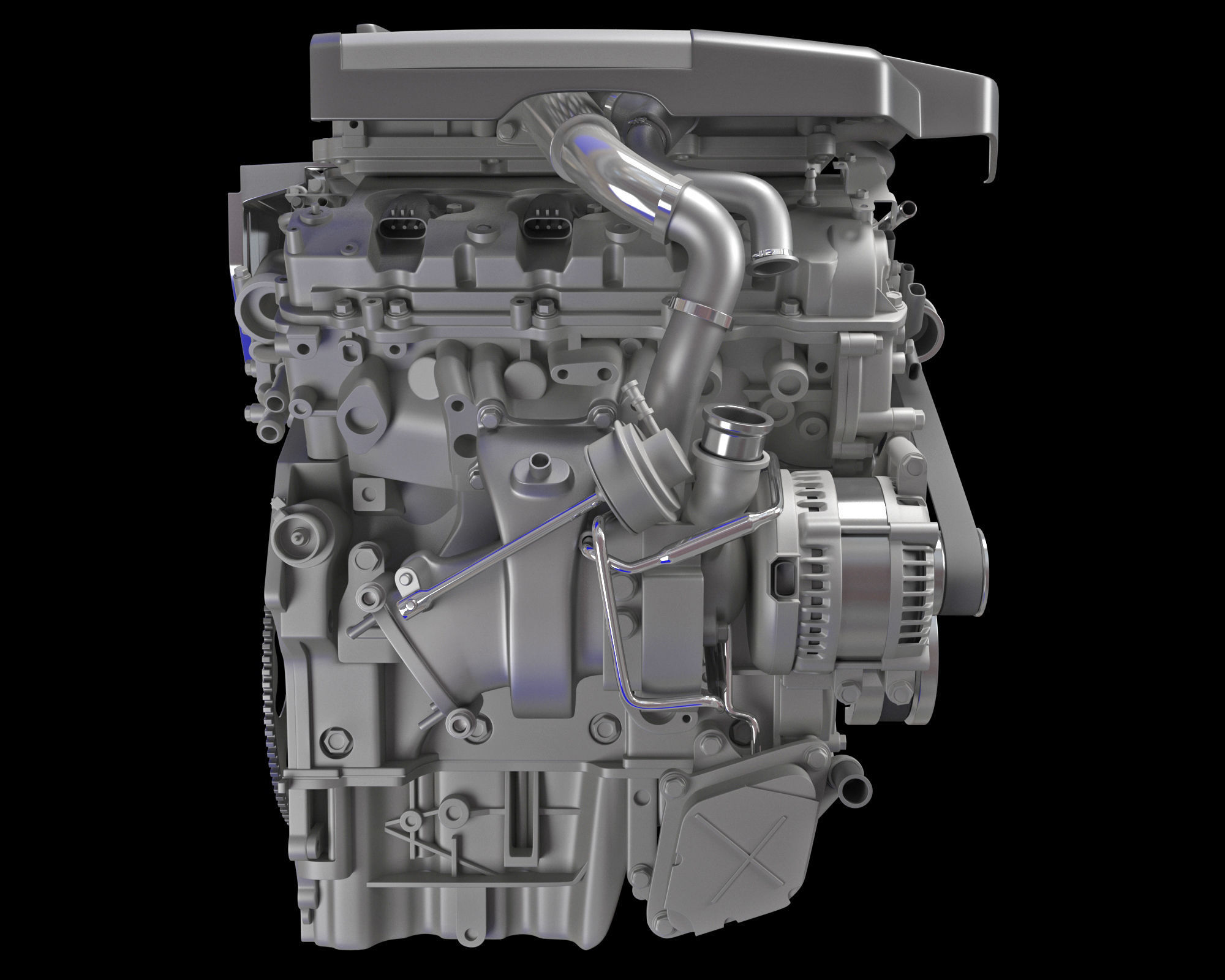Animation Sectioned V6 Engine Ignition 3D model_22