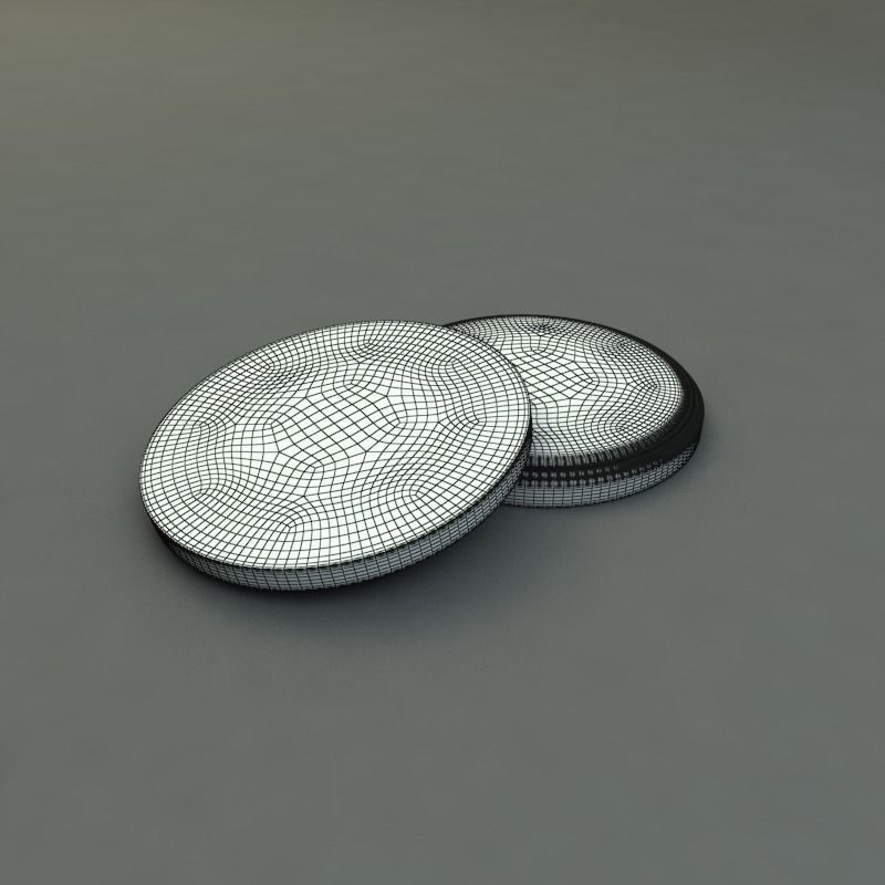 Battery CR 2032 3D model_1