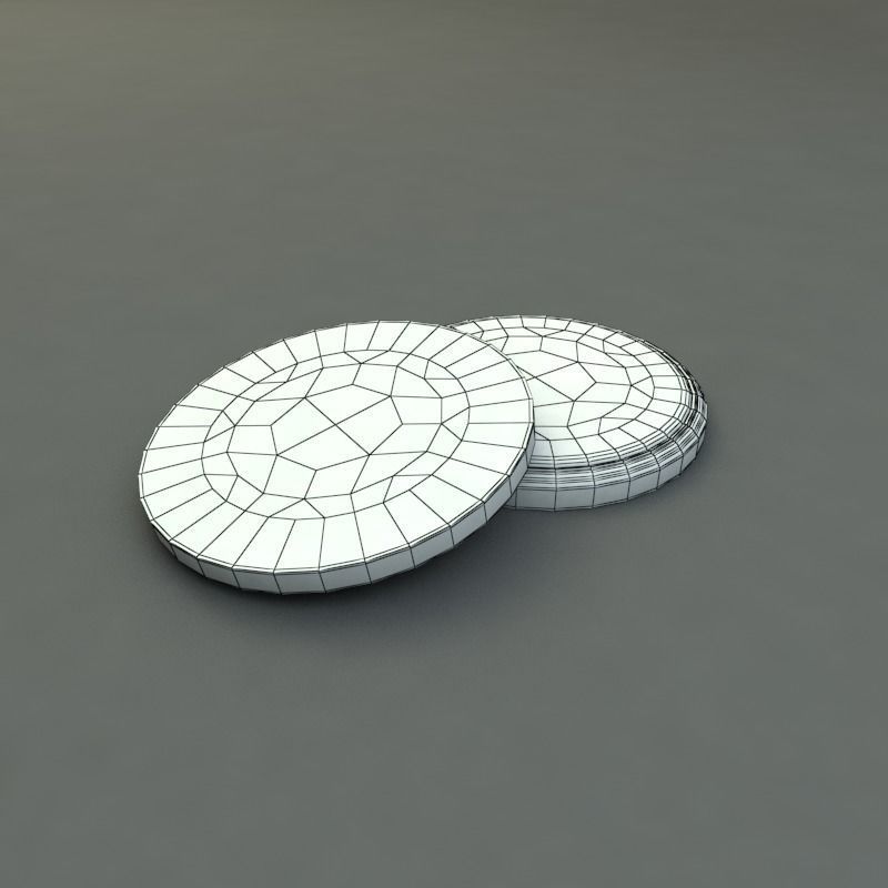 Battery CR 2032 3D model_2