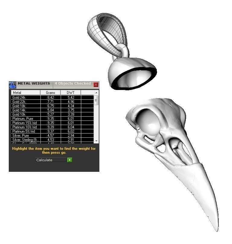 raven skull            3D print model_5