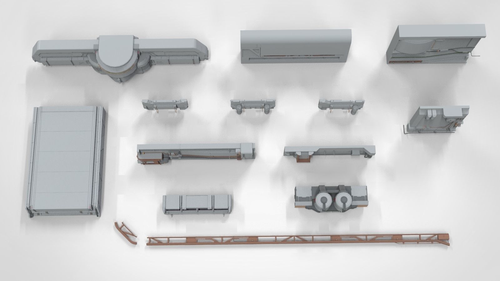 sci-fi Architecture kitbash 22 3D model_3