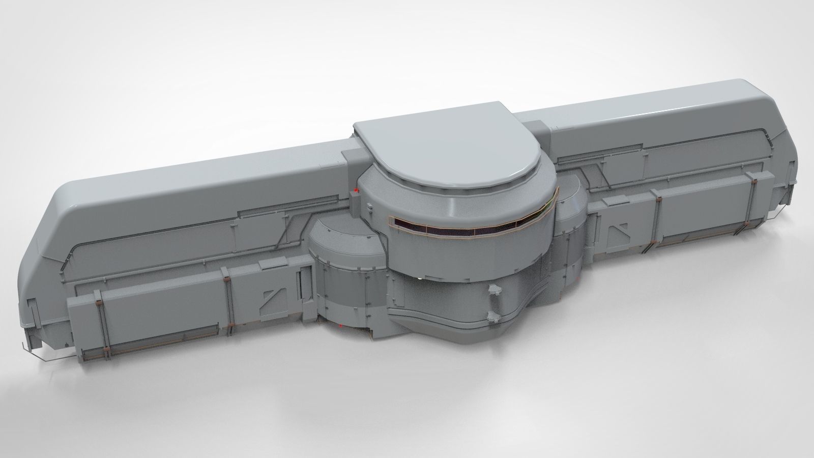 sci-fi Architecture kitbash 22 3D model_7