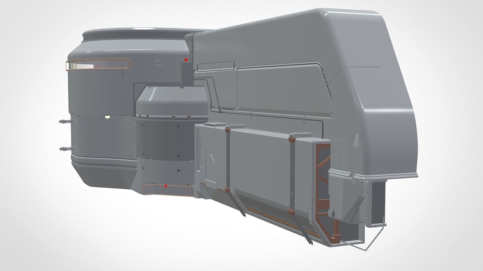 sci-fi Architecture kitbash 22 3D model_10