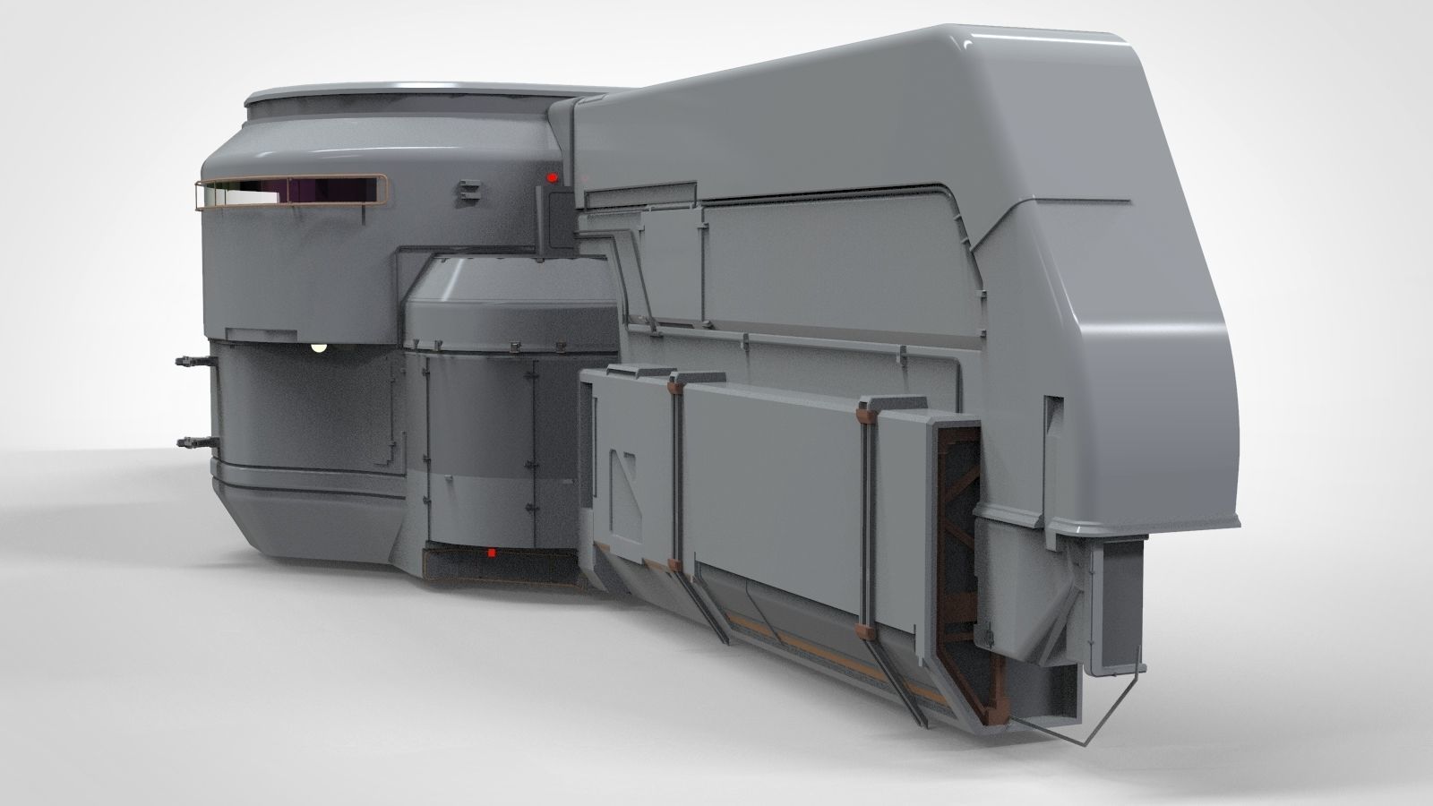 sci-fi Architecture kitbash 22 3D model_9