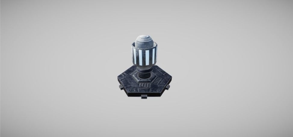 Modern Unmanned Turrets Low-poly 3D model_8
