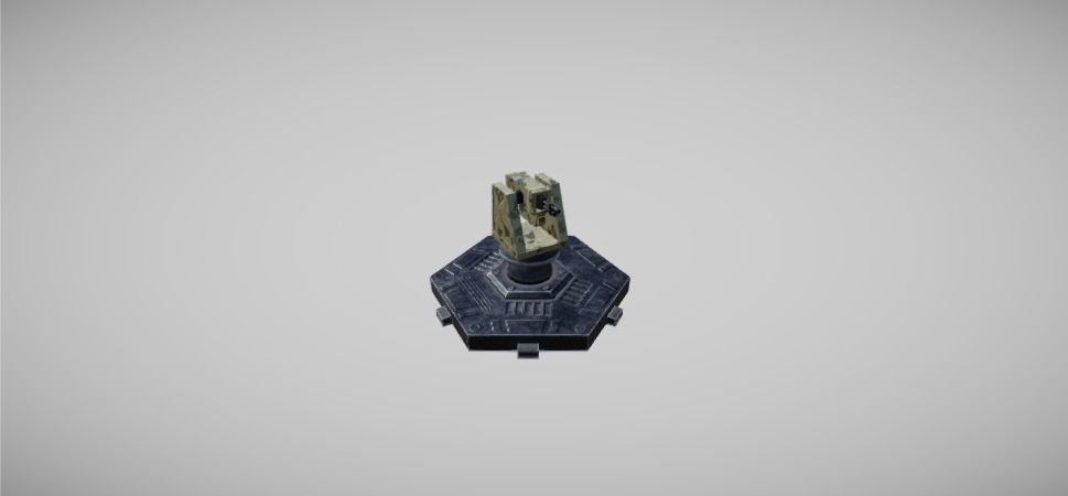 Modern Unmanned Turrets Low-poly 3D model_5