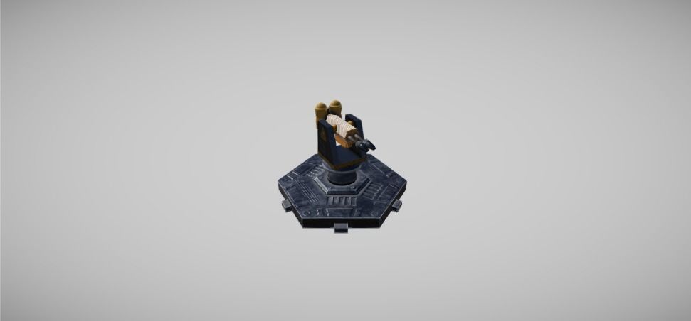 Modern Unmanned Turrets Low-poly 3D model_7