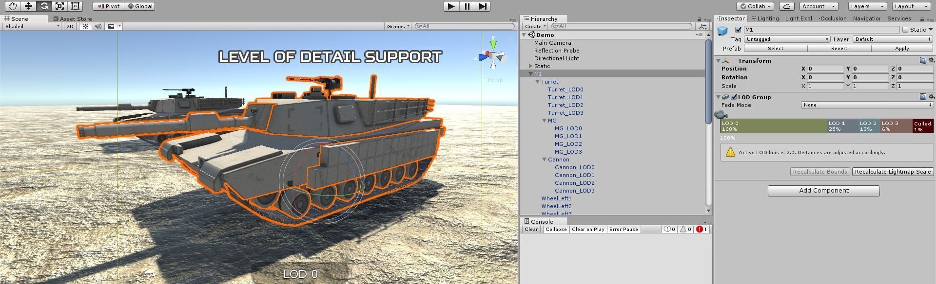 Low Poly M1 Abrams Low-poly 3D model_17