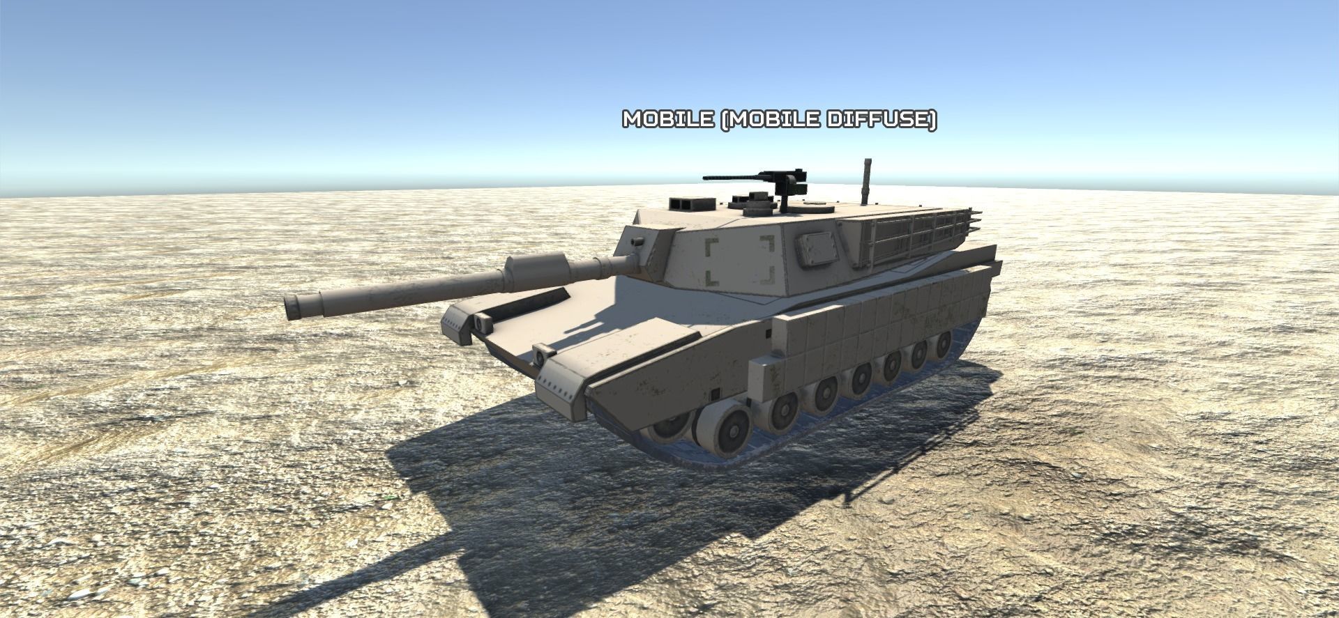 Low Poly M1 Abrams Low-poly 3D model_14