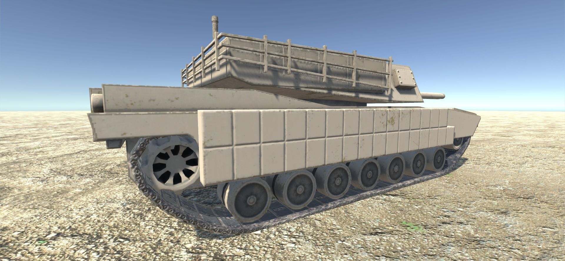 Low Poly M1 Abrams Low-poly 3D model_3