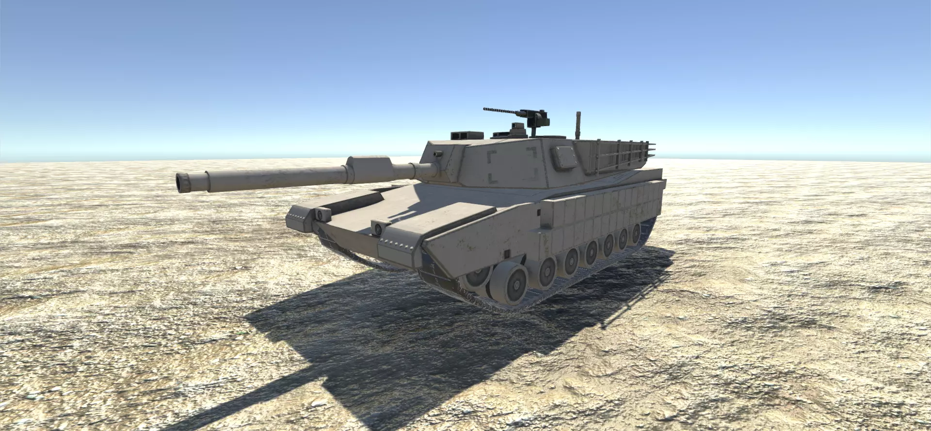 Low Poly M1 Abrams Low-poly 3D model_0