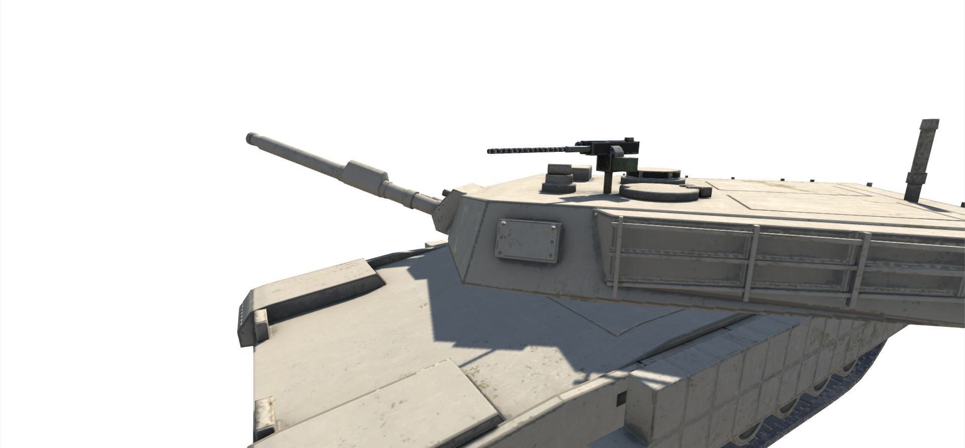 Low Poly M1 Abrams Low-poly 3D model_13
