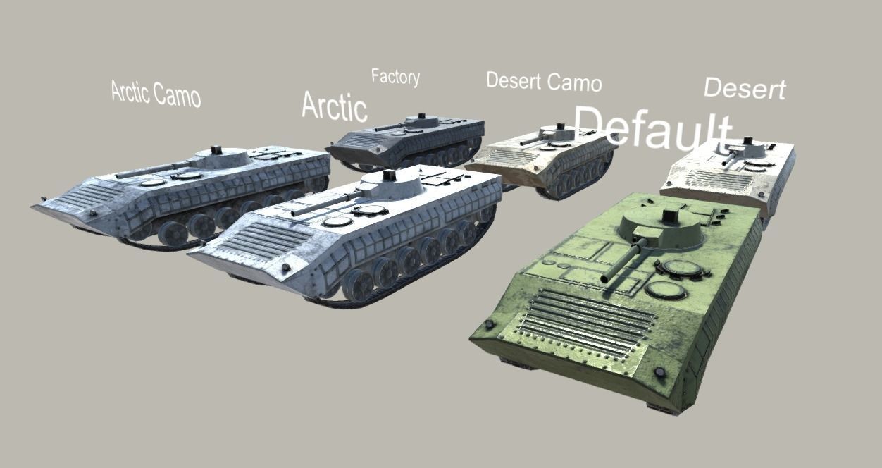 Low Poly BMP1 IFV Low-poly 3D model_5