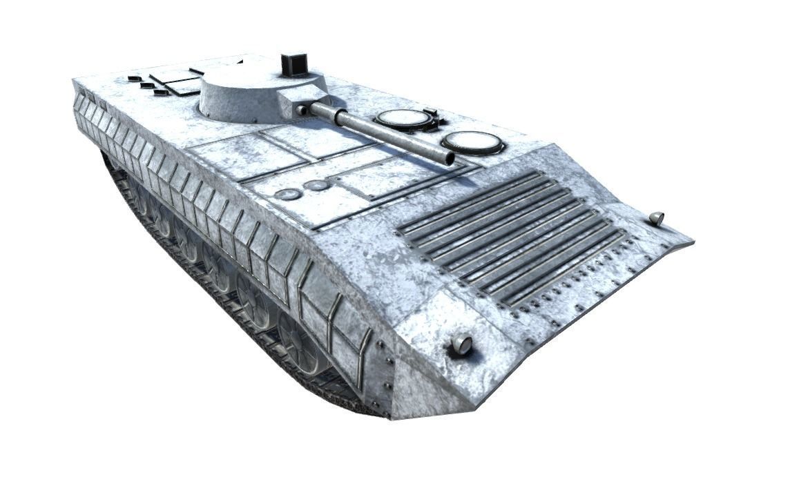 Low Poly BMP1 IFV Low-poly 3D model_11