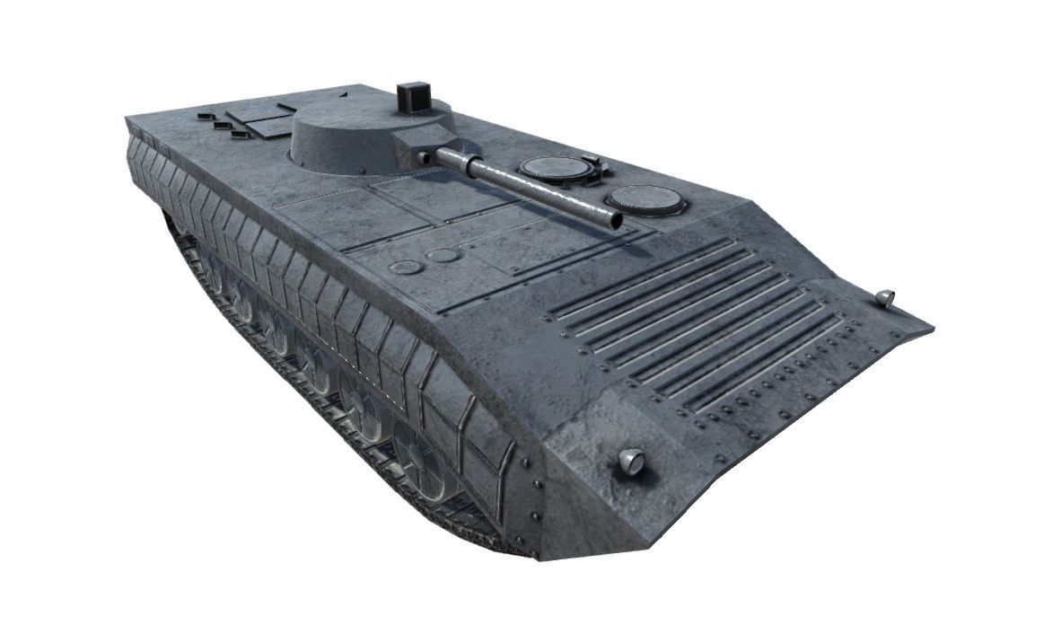Low Poly BMP1 IFV Low-poly 3D model_6