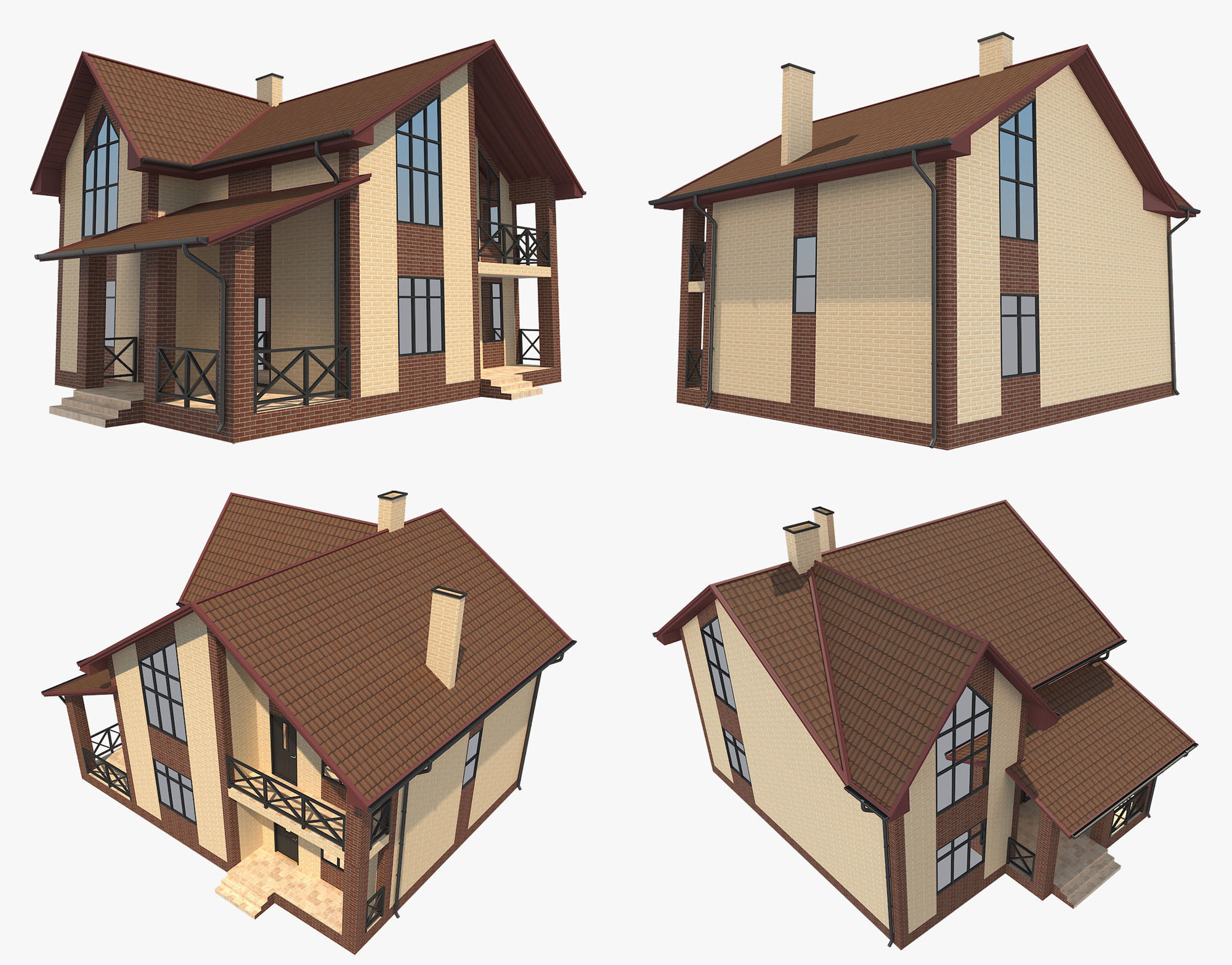 House With Interior Set 1 3D model_7