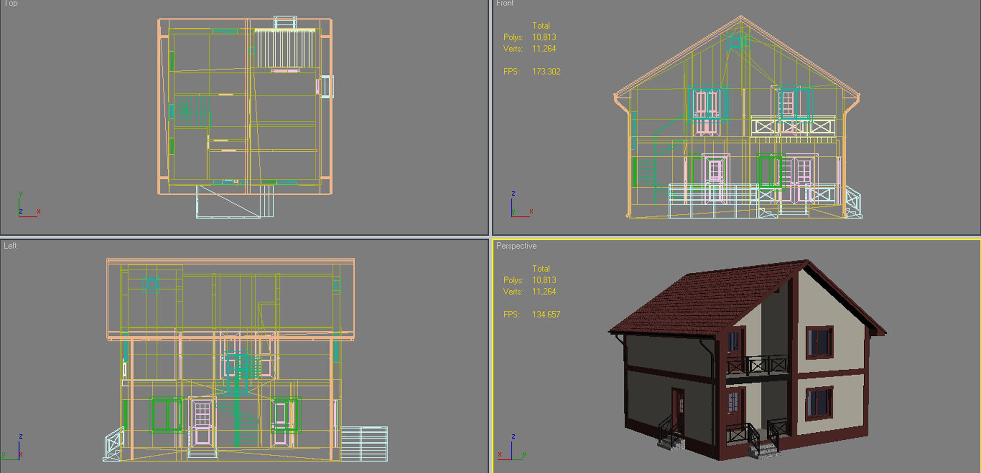 House With Interior Set 1 3D model_20