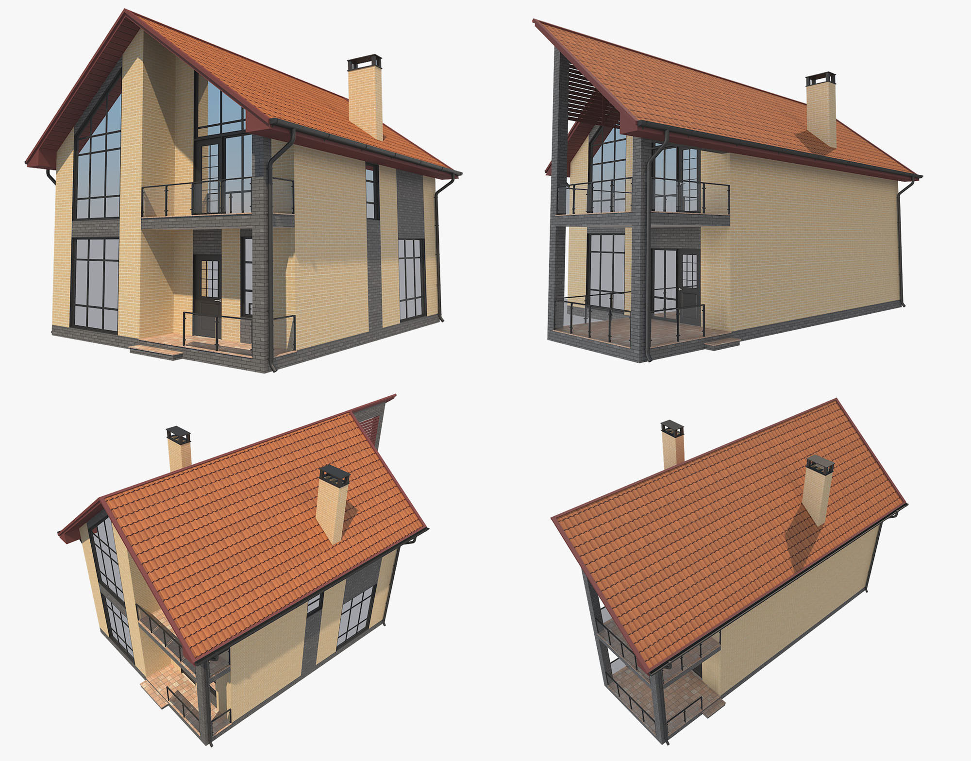 House With Interior Set 1 3D model_12