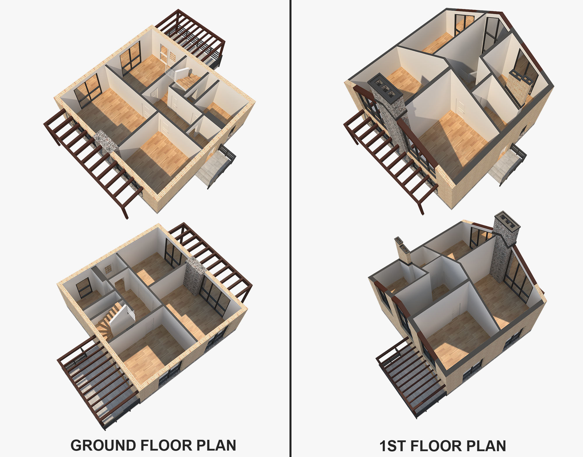 House With Interior Set 1 3D model_4
