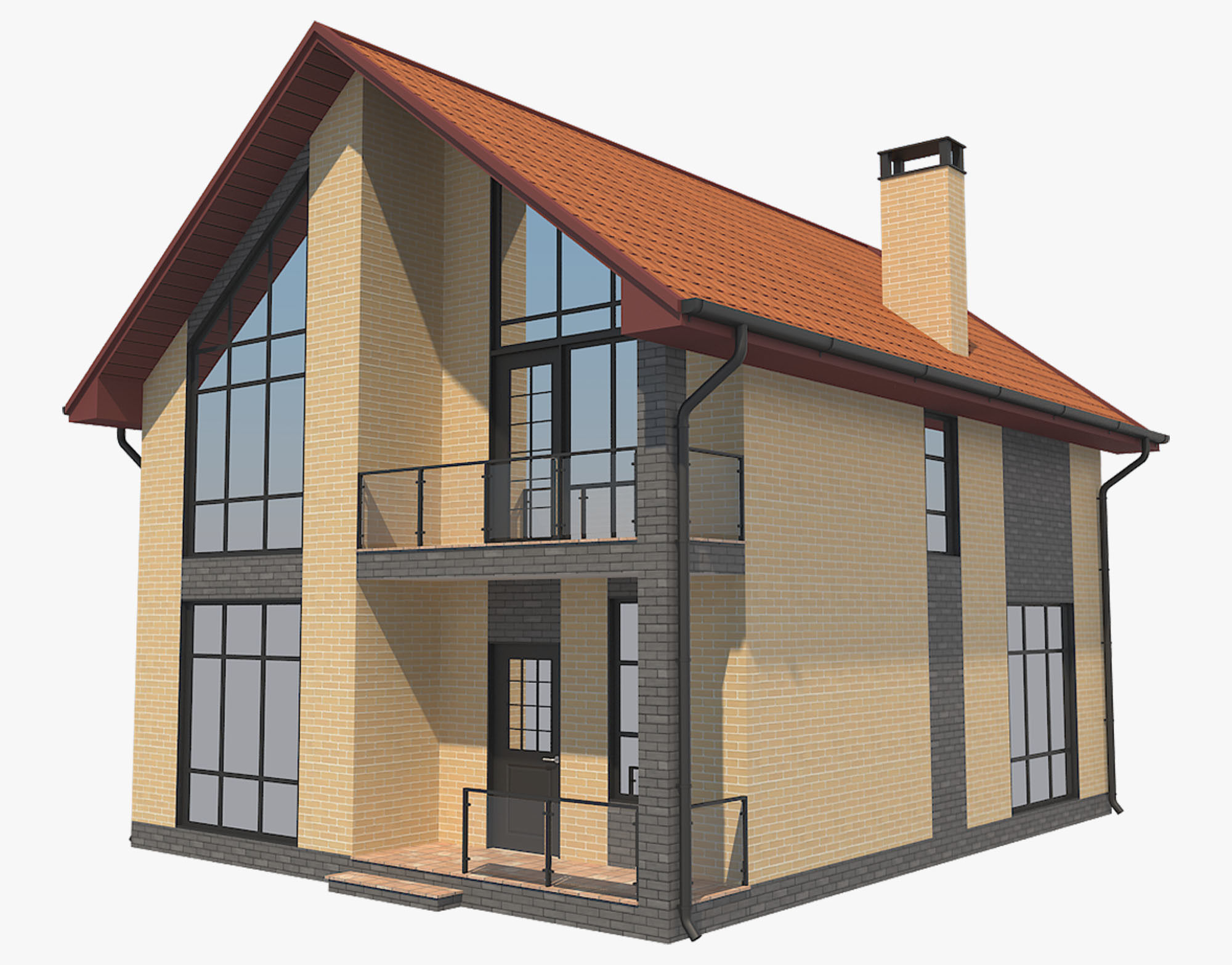 House With Interior Set 1 3D model_11