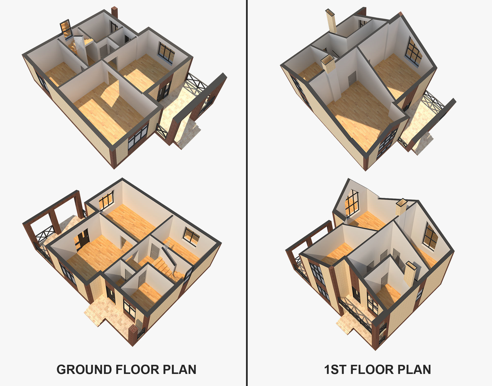 House With Interior Set 1 3D model_9