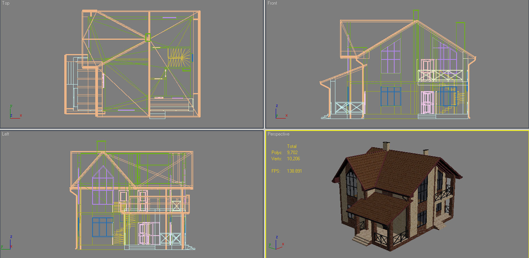 House With Interior Set 1 3D model_10