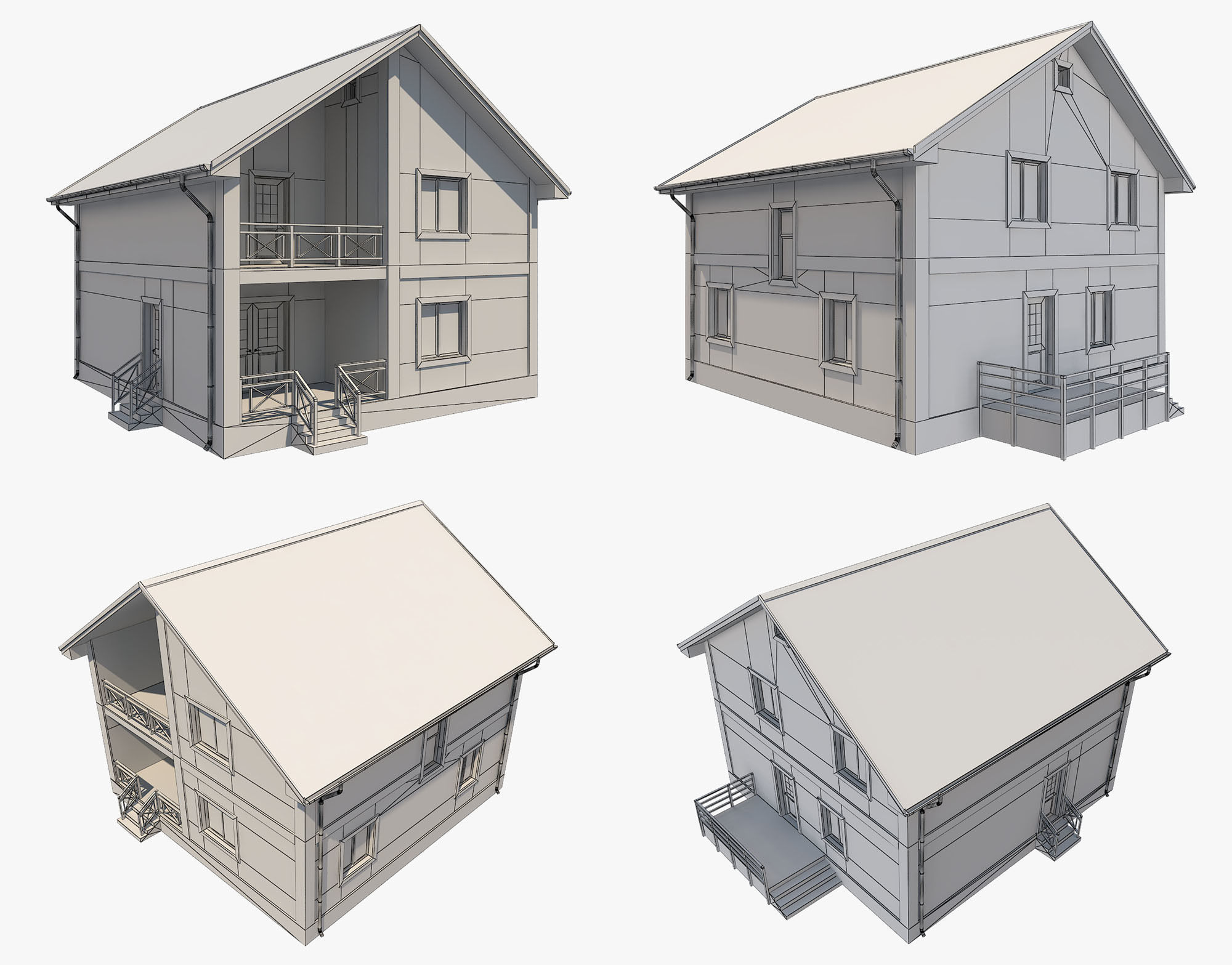 House With Interior Set 1 3D model_18