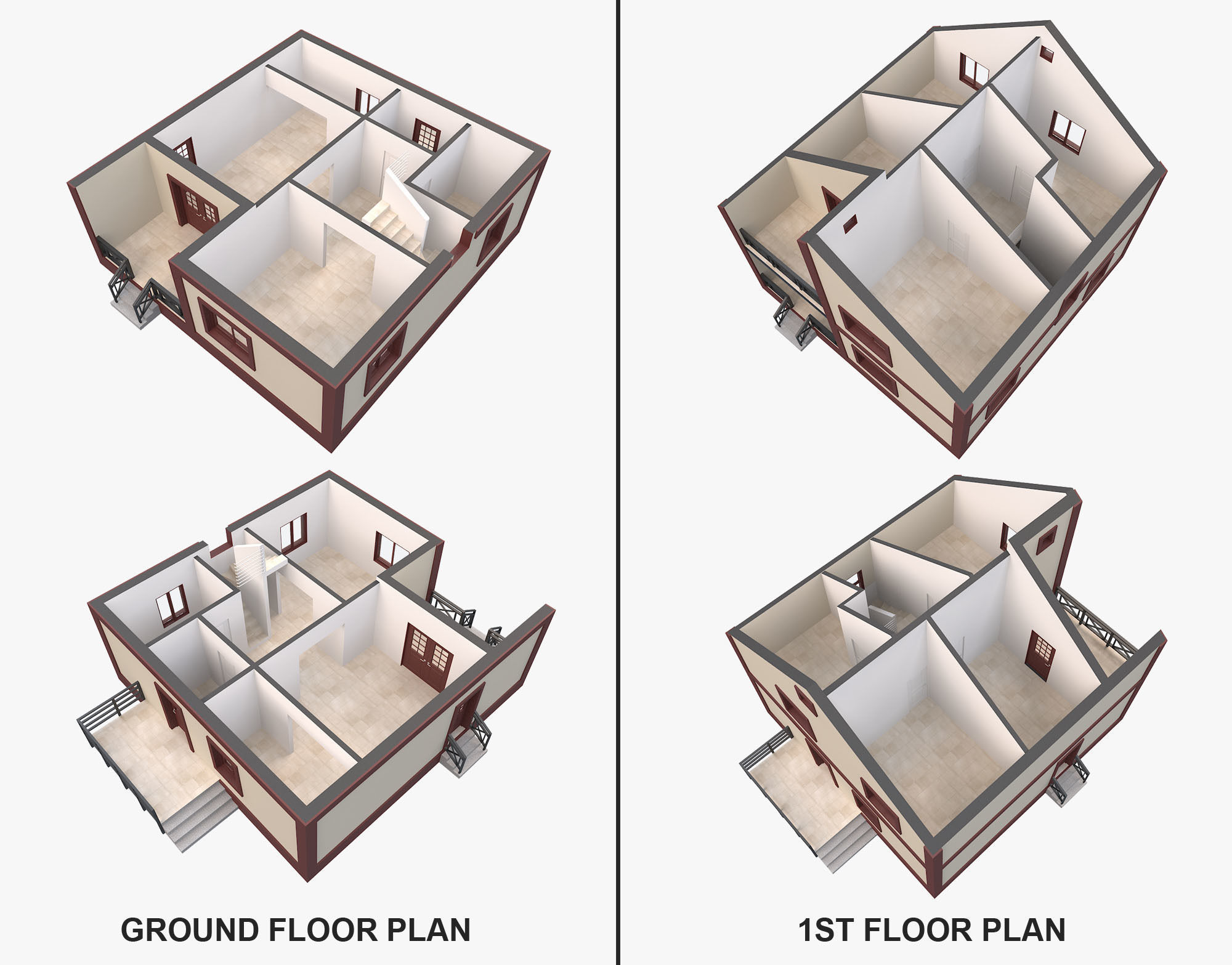 House With Interior Set 1 3D model_19