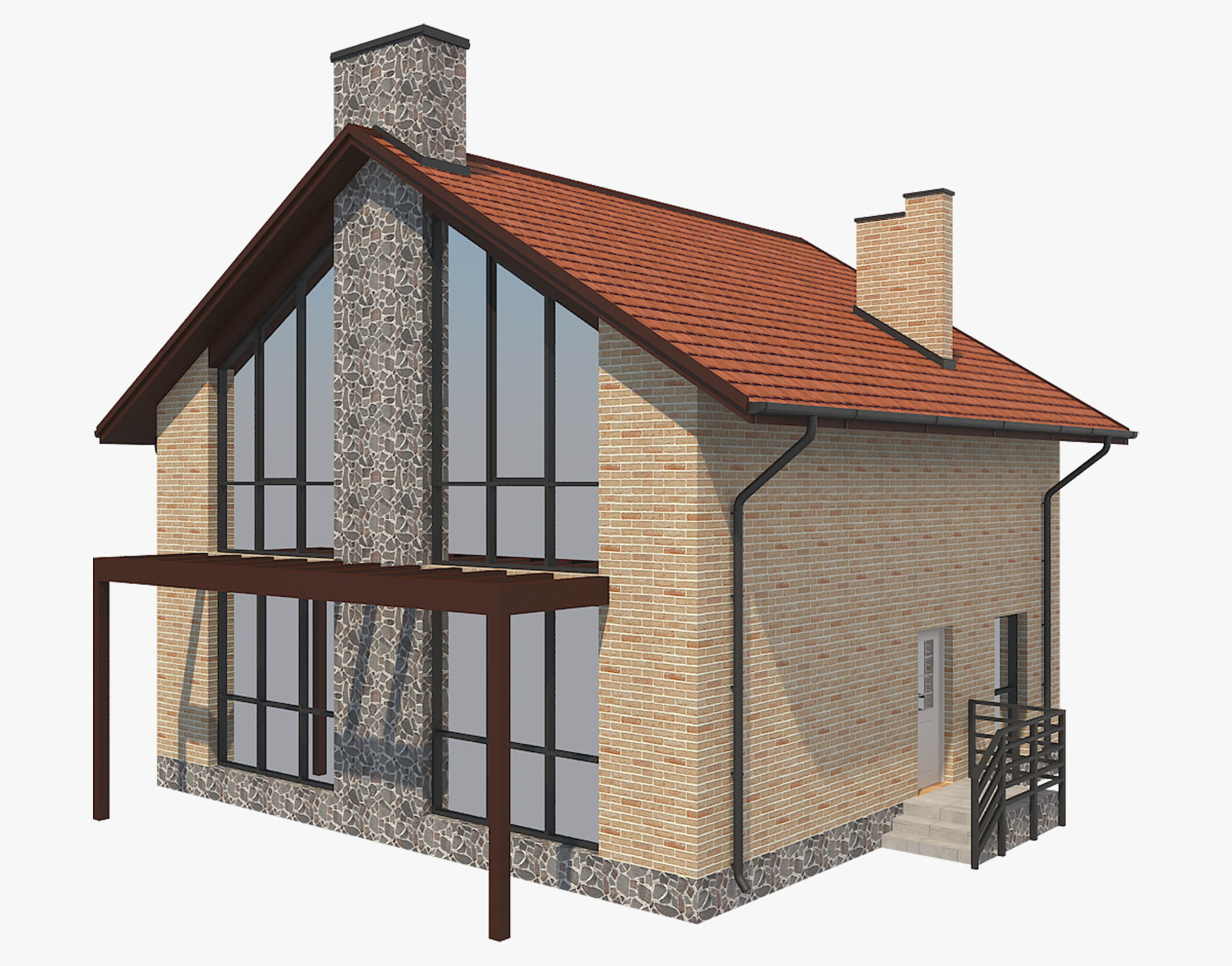 House With Interior Set 1 3D model_1