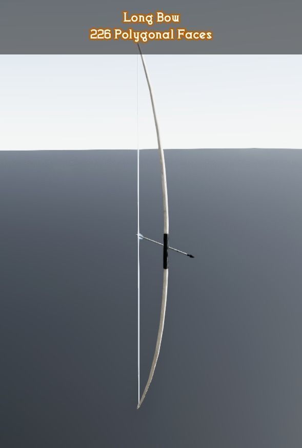 Low Poly Medieval Weapons Low-poly 3D model_3