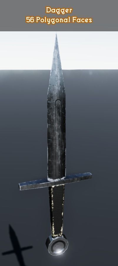 Low Poly Medieval Weapons Low-poly 3D model_11