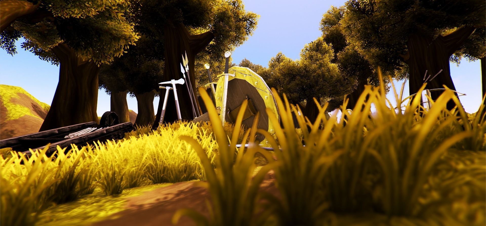 Low Poly Medieval Weapons Low-poly 3D model_7