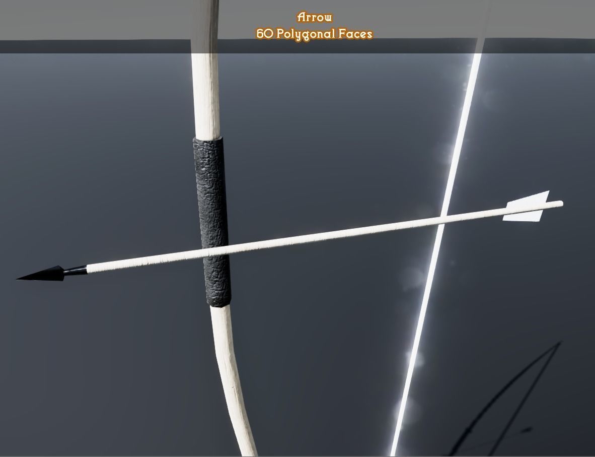 Low Poly Medieval Weapons Low-poly 3D model_4