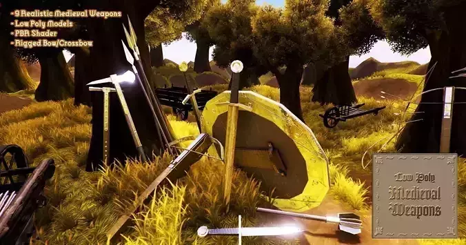 Low Poly Medieval Weapons