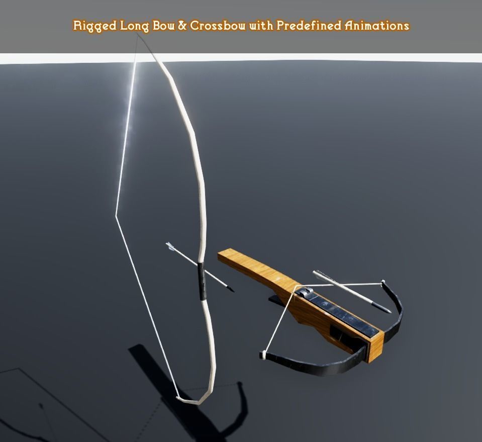 Low Poly Medieval Weapons Low-poly 3D model_6