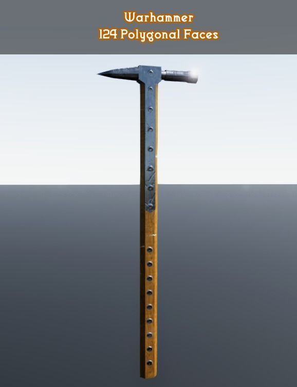 Low Poly Medieval Weapons Low-poly 3D model_2