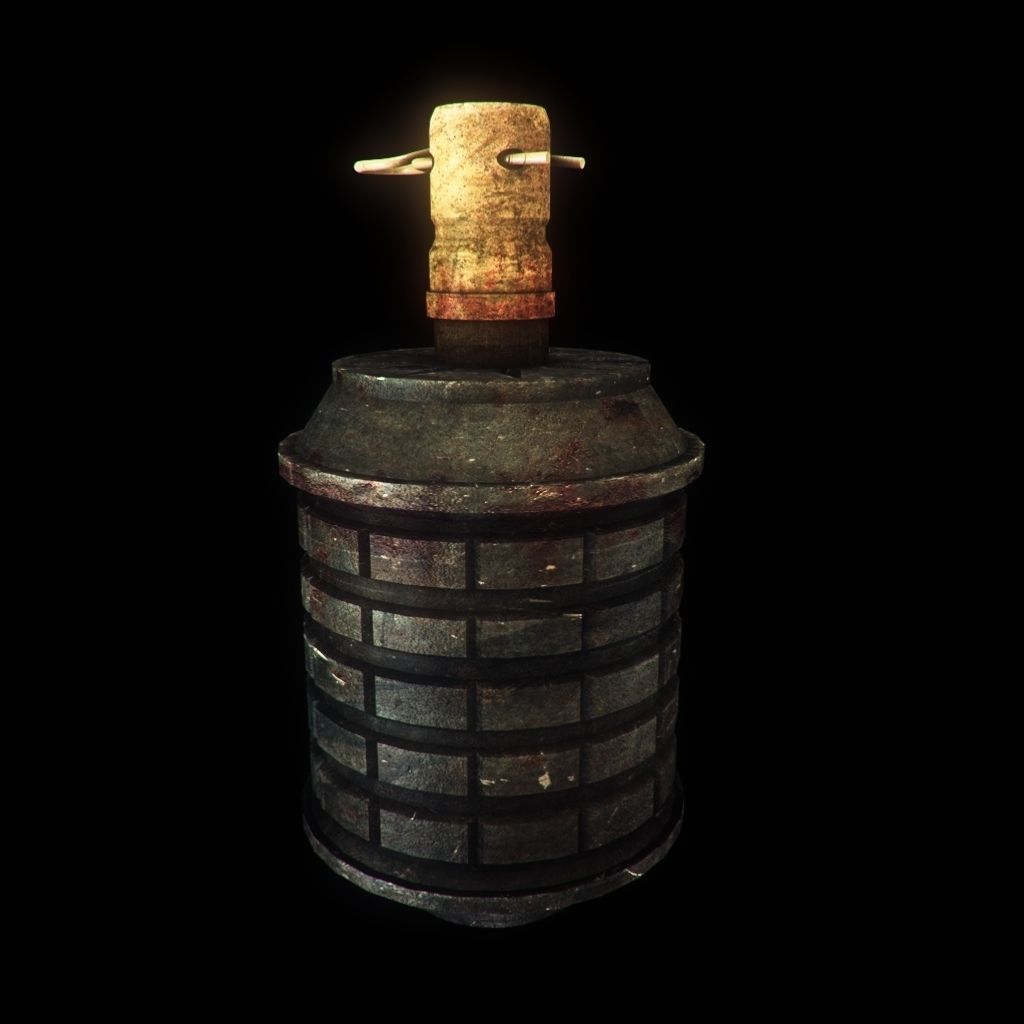 GrenadeT97 grenade canister Low-poly 3D model_1