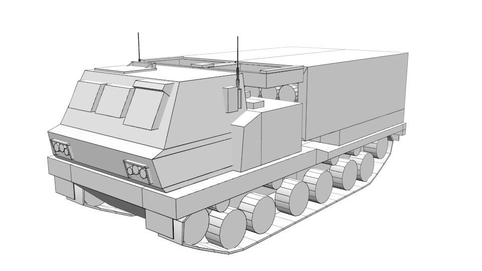 Low Poly M270 MLRS Low-poly 3D model_15