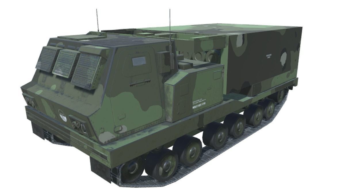 Low Poly M270 MLRS Low-poly 3D model_9