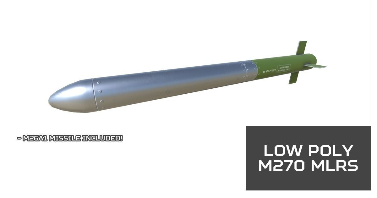 Low Poly M270 MLRS Low-poly 3D model_2