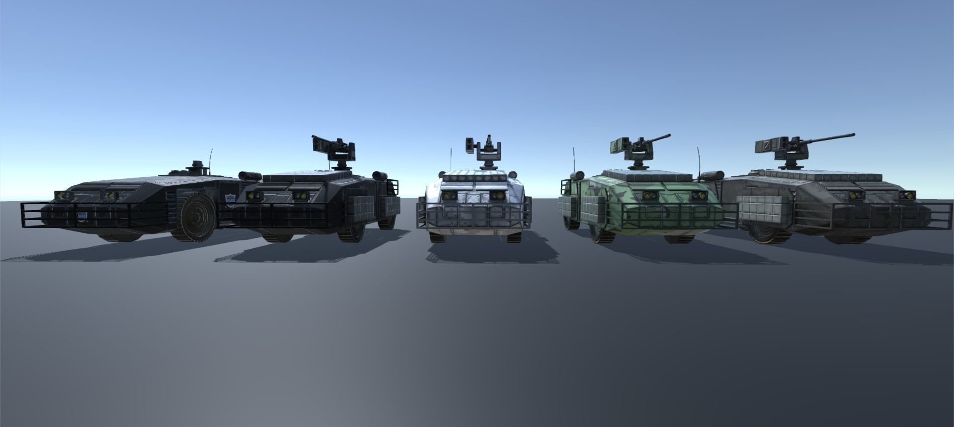 Low Poly Scifi APC with RWS Low-poly 3D model_4